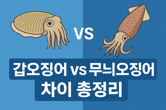 갑오징어와 무늬오징어 차이