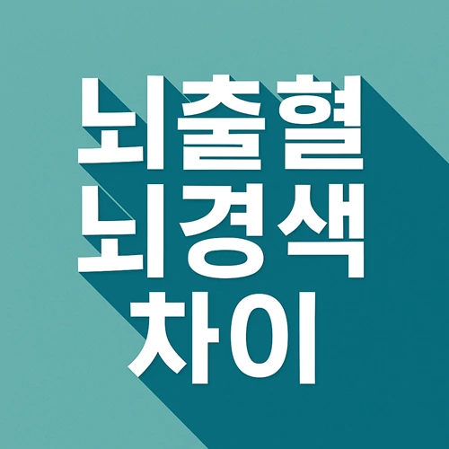 뇌출혈과 뇌경색 차이