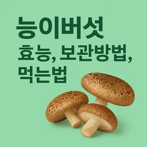 능이버섯 보관법