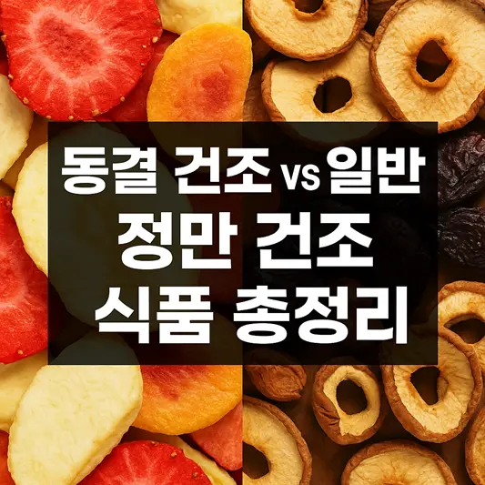 동결 건조 식품과 일반 건조 식품의 장단점 비교