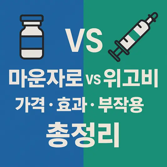 마운자로와 위고비 차이 (가격, 효과, 부작용)
