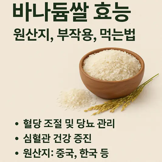 바나듐쌀 효능, 원산지, 부작용, 먹는법
