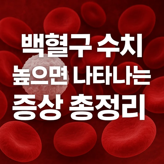 백혈구 수치 높으면 나타나는 증상