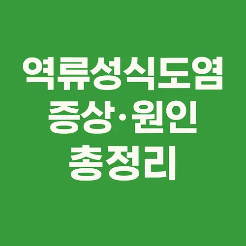 역류성식도염 증상과 원인 총정리