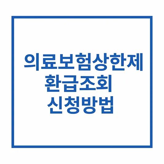 의료보험상한제 환급조회 신청방법