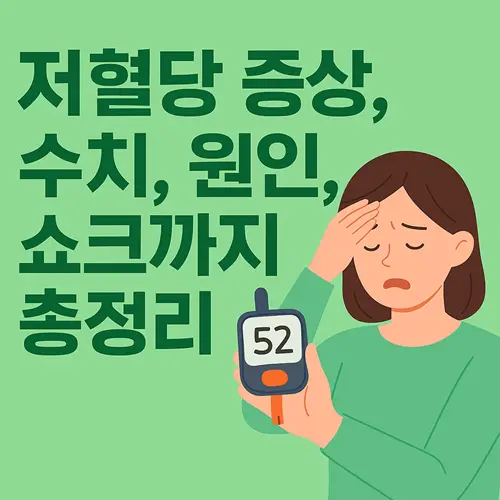 저혈당 증상, 수치, 원인, 쇼크까지 총정리