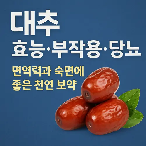 대추 효능·부작용·당뇨 주의사항
