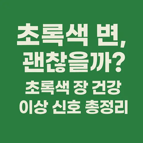 변 색으로 알아보는 장 건강 이상 신호