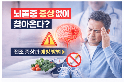 뇌졸중 증상 없이 찾아온다? 전조 증상과 예방 방법 총정리