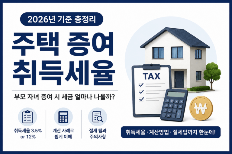 주택 증여 취득세율